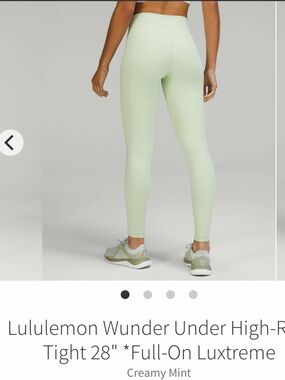 Lululemon Wunder Under High-Rise
Tight 28" *Full-On Luxtreme
Creamy Mint. 6. EUC